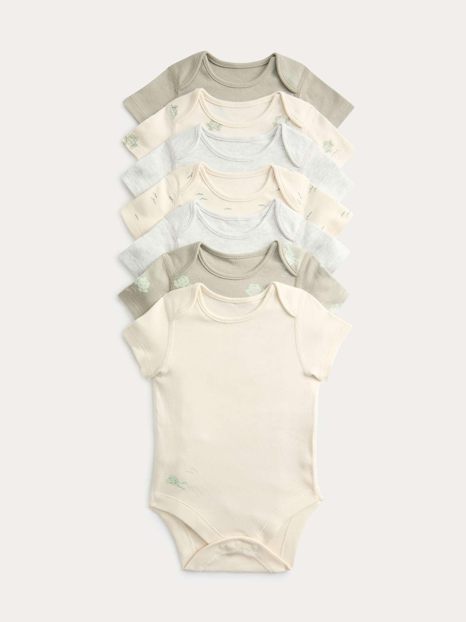 Marks & Spencer Bodies Bébé Lot de 7 à Motifs Imprimé Grenouille, Mixte Garçon et Fille, 100% Pur Coton