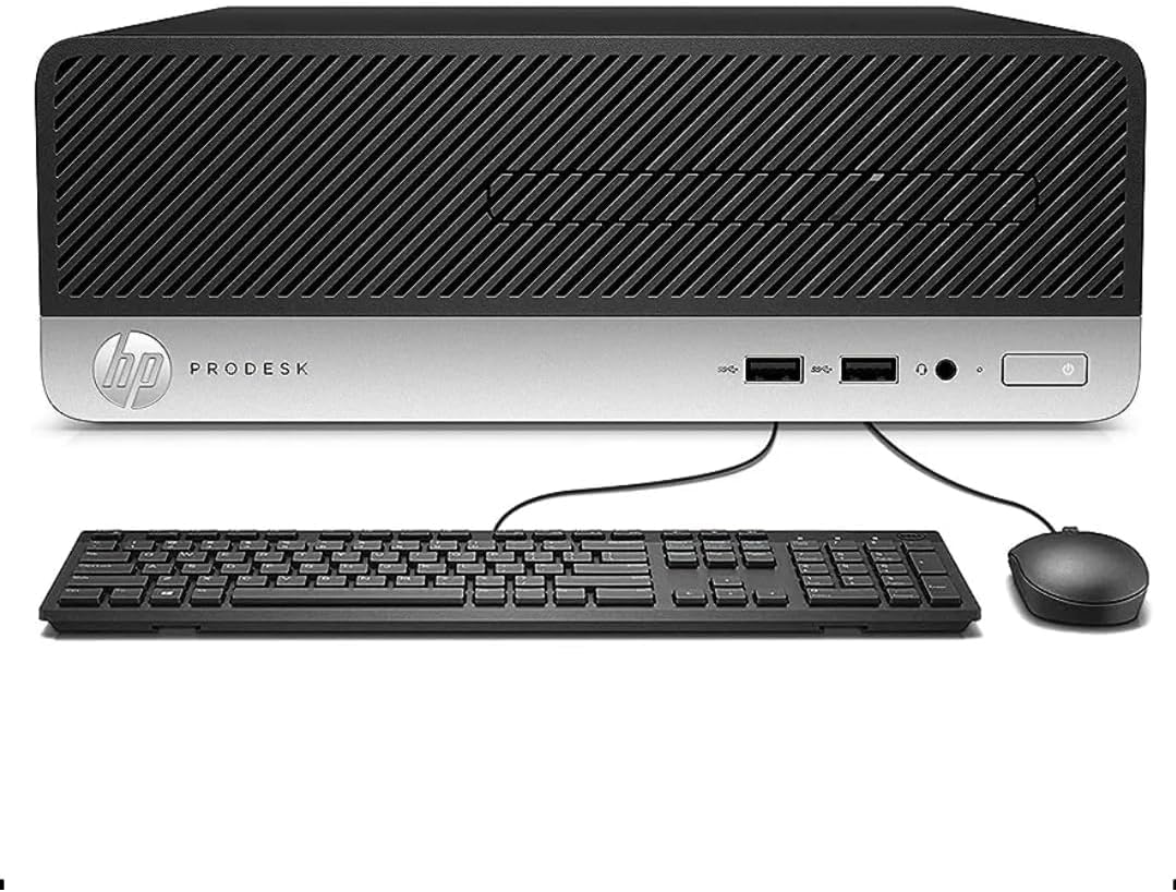 HP ProDesk 400 G5 SFF Desktop PC, Intel Core i5-8500, 8 GB RAM, 256 GB SSD, WiFi, Bluetooth, tastiera US QWERTY Windows, 11 Pro (ricondizionato)