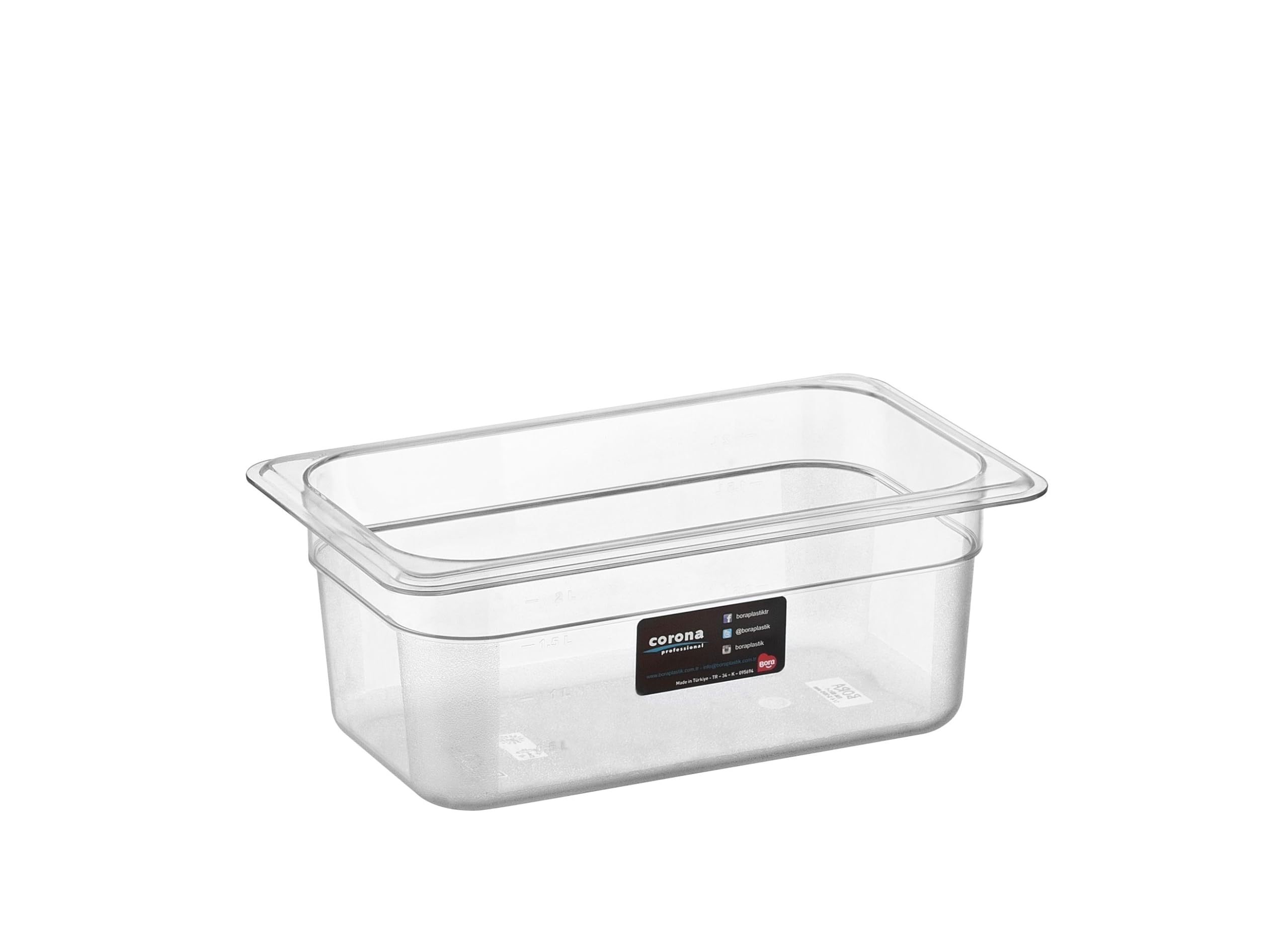1/4 Dikdörtgen PC Gastronom Küvet Gövde 265x162x100
