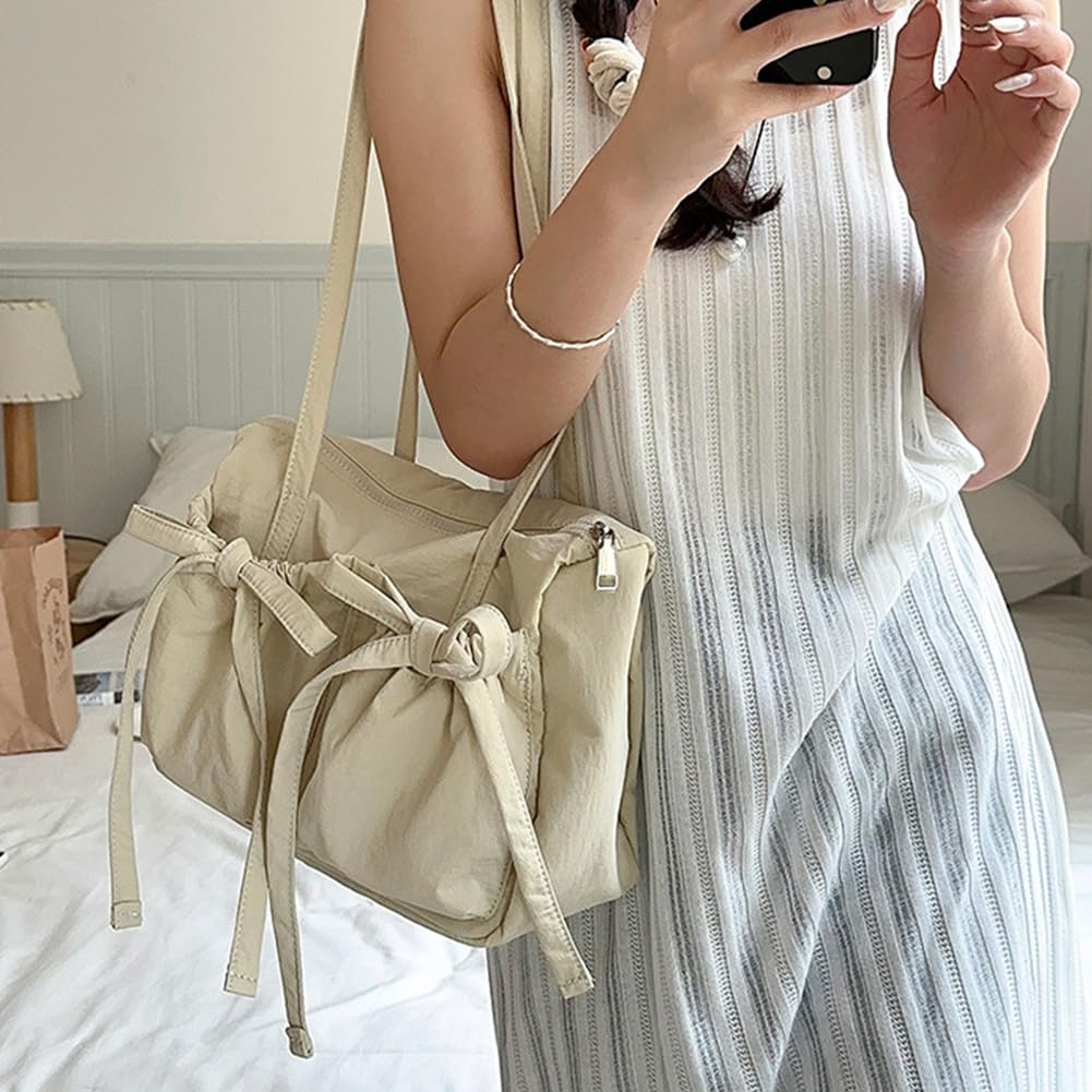 Elegante bolso de mujer de nylon bandolera con cremallera para el uso diario