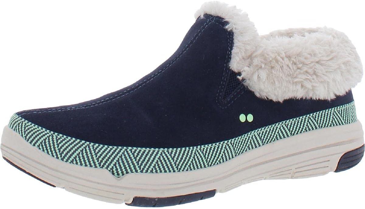 Ryka Womens Adventure Suede Slip On Mules Navy 9 Wide (C,D