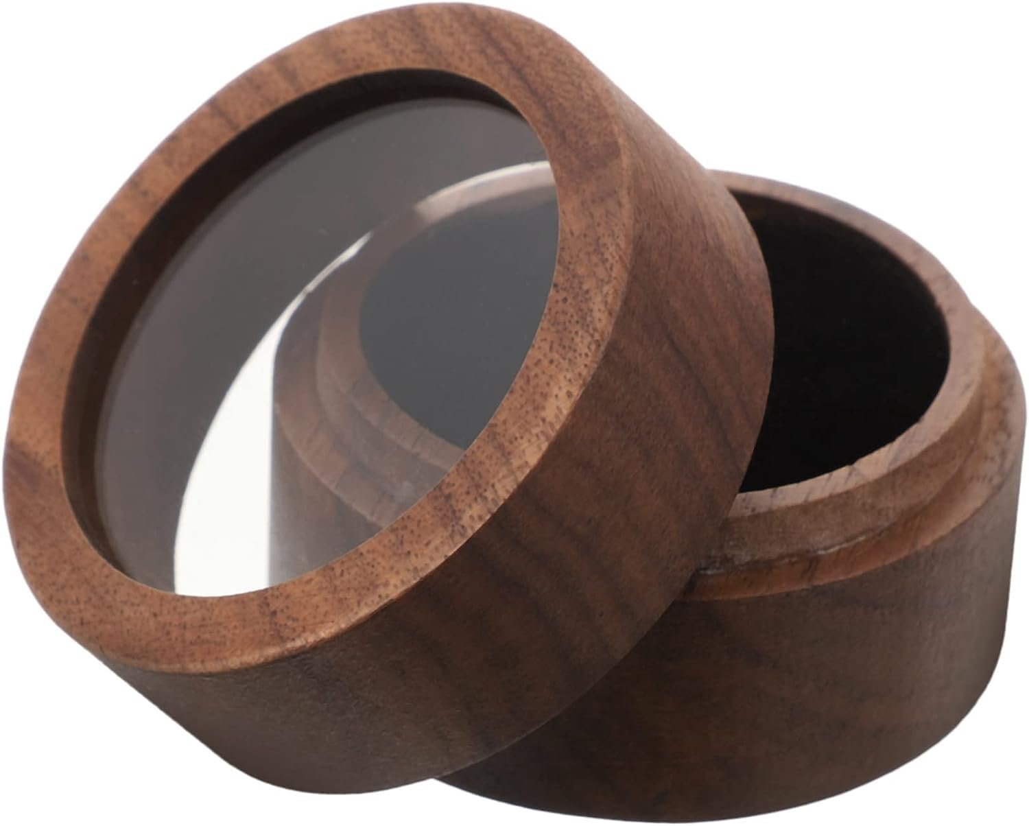 WZGWDC Fenster-Ring-Box, Ehering-Etui, Ring-Vitrine, Ehering-Organizer, Ringhalter, Zeremonie, einzigartige Schmuckschatulle, Holzkiste