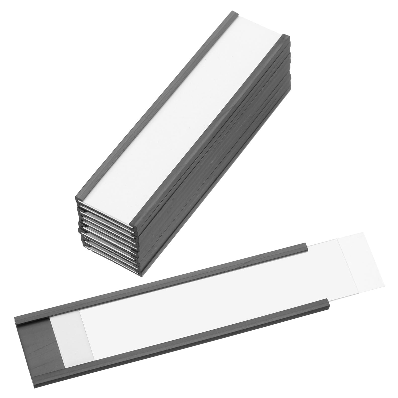 PATIKIL Magnetic Label Holder 4" x 1" with Paper Inserts