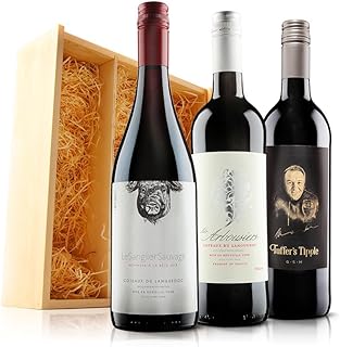 Virgin Wines - Ultimate French Red Wine Trio in Wooden Gift Box - 3 Bottles (75cl)