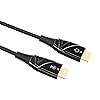 Amazon Basics HDMI Fiber Optic Cable, 18Gbps High-Speed, 4K@60Hz, 2160p, 48-Bit Color, Ethernet Ready, 150 Foot, Black