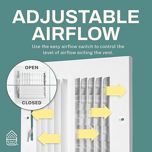 Miniatura 5 de Home Intuition Rejilla de techo  Cubiertas de ventilación de aire para techo o pared del hogar  14 x 6 pulgadas (apertura de conducto), cubierta de