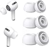 Replacement Ear Tips for AirPods Pro 3 Pairs – Compatible with AirPods Pro 1st & 2nd Gen – Noise Reduction Silicone Tips, Secure Fit & Fits in Charging Case