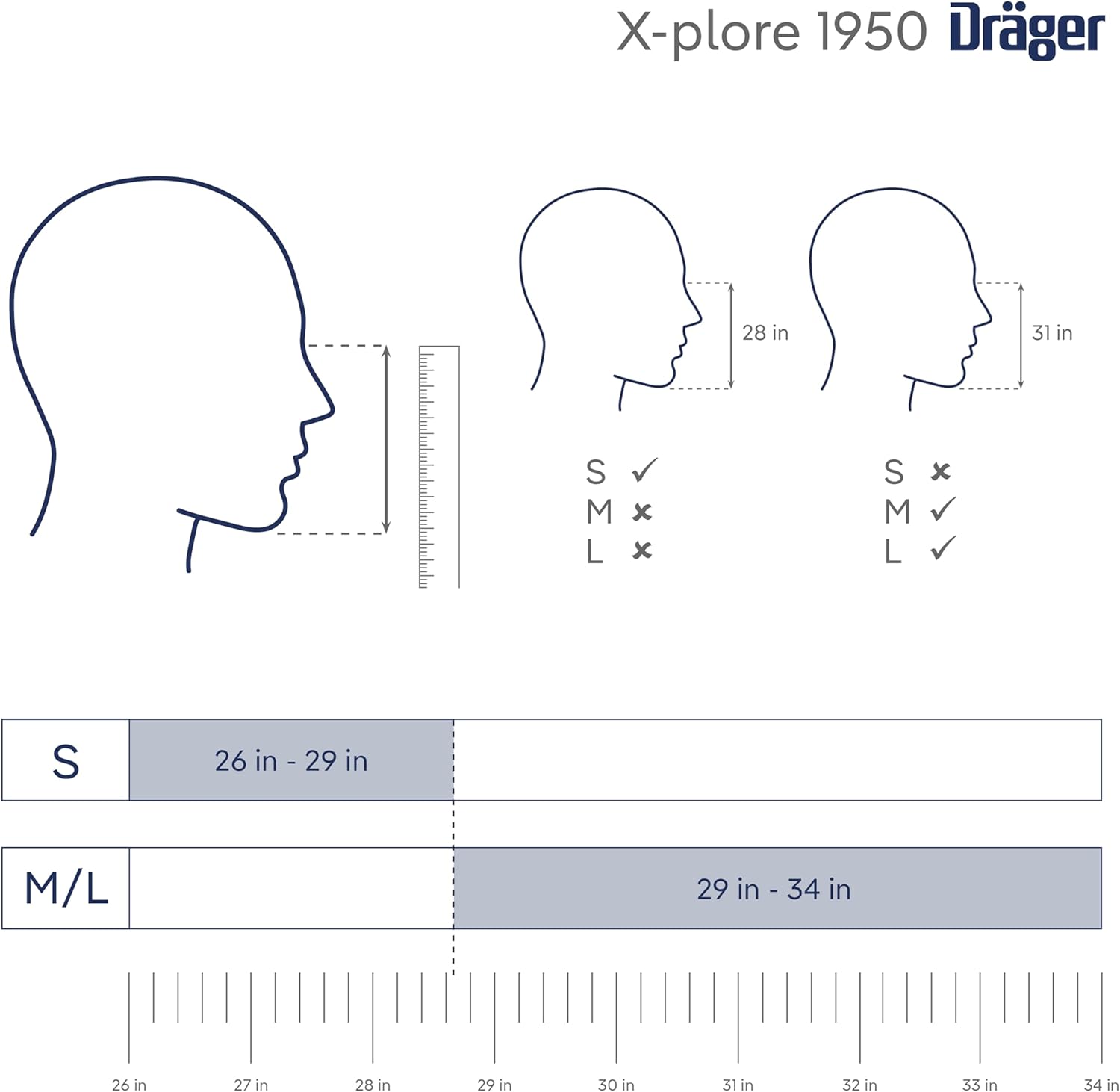 Dräger X-plore 1950 V N95 respirator mask with exhalation valve | NIOSH-approved respirator mask