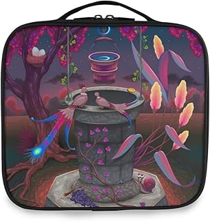 DEZIRO A Magic Garden - Trousse per trucchi, con manico superiore, multifunzione, da donna