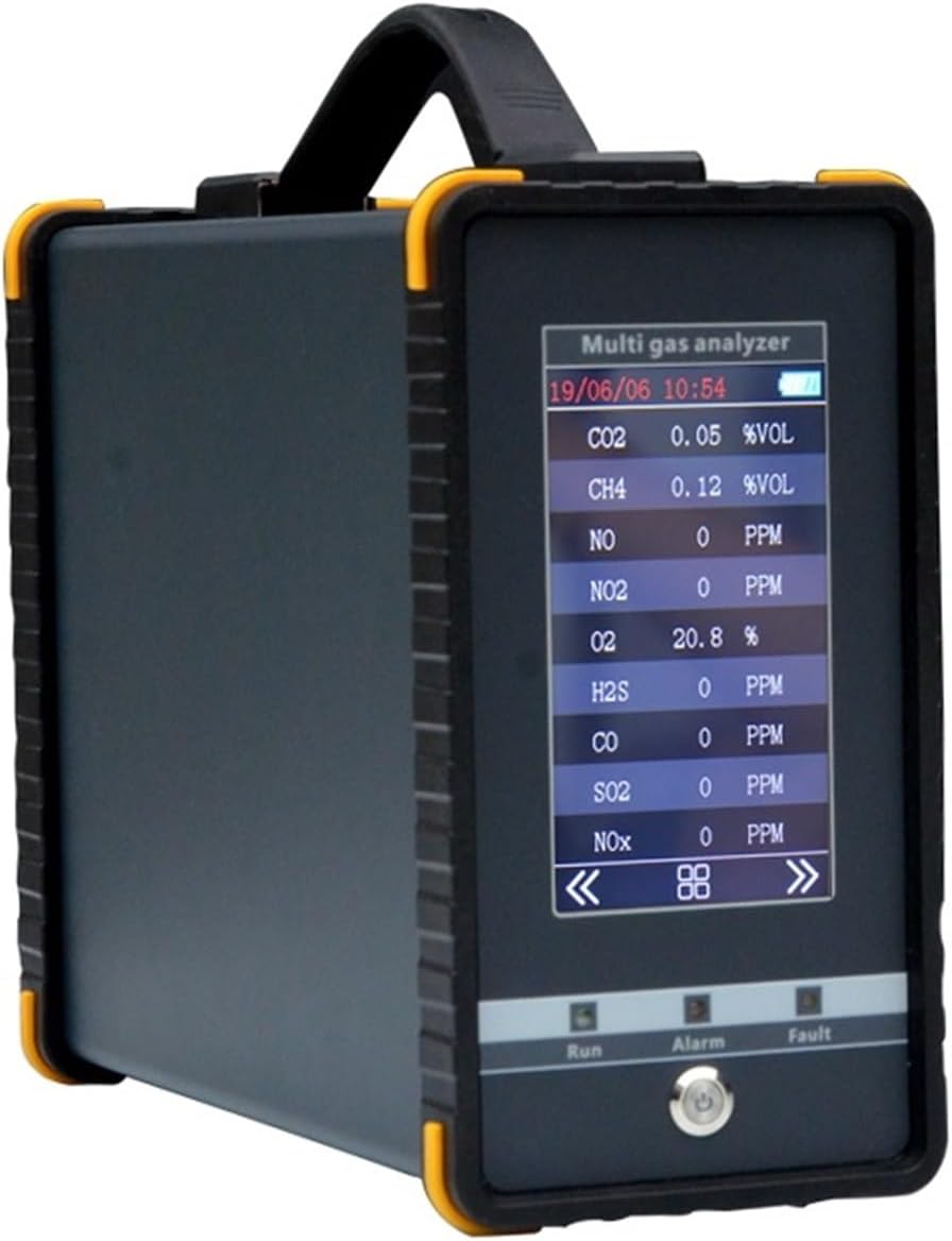 Gas Detectors, Heat-resistence Multi-Gas Analyzer, 16 in 1 Flue Gas Detector with Long Probe of Dehumidification(NH3:0-100PPM 0-1000PPM)