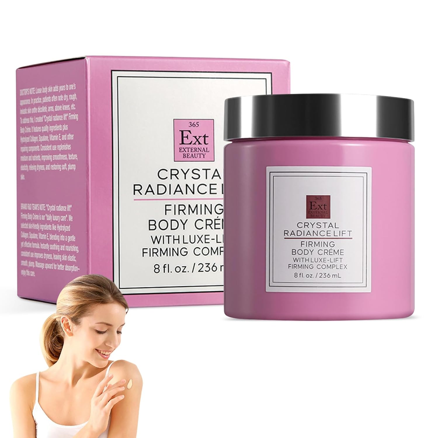 Champagne Body Cream, Champagne Beauty Lift Firming Body Cream With Luxe-lift Complex & Pink Pepperslim, Provides Deep Hydration, Smooths And Tightens Skin, Ideal For Dry Skin On Arms & Legs(Rose)