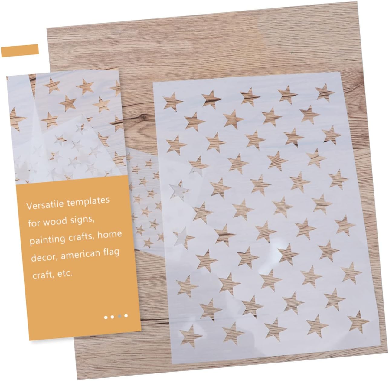 JEWEDECO 18 Sheets Giant Star Stencil Geometric Stencils for Painting DIY Projects Templates