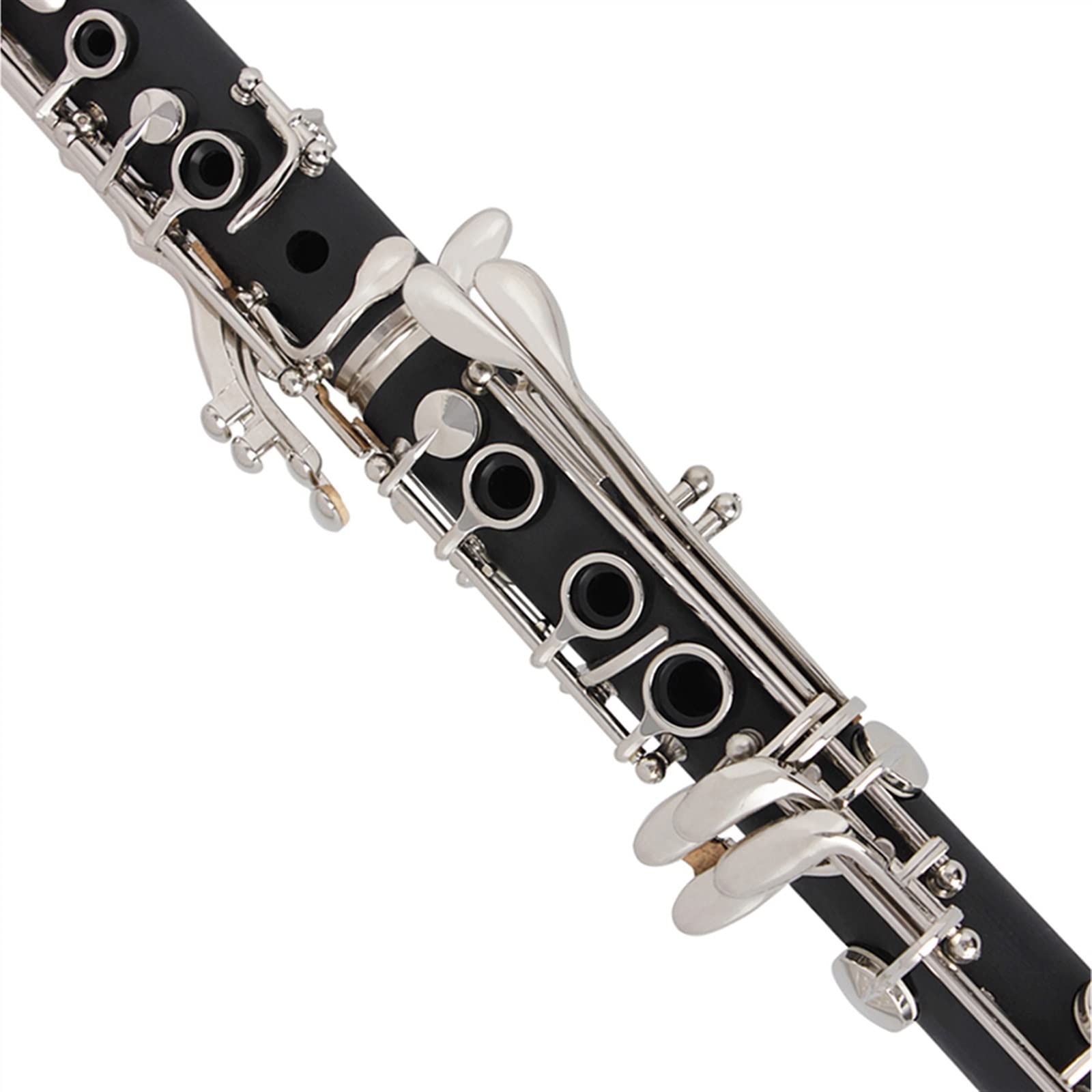 Clarinet Student Clarinete BB Profesional, Baquelita De 17 Teclas con Estuche, Instrumento De Viento De Madera, Clarinete Negro para Amantes De La Música