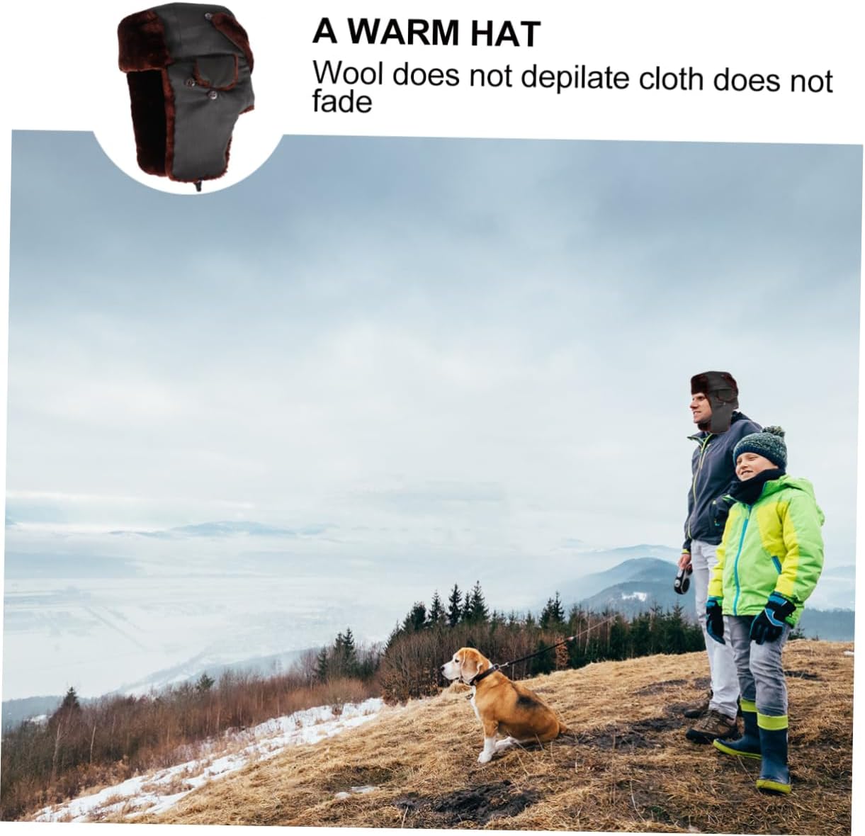 1pc Winter Hat for Men Thicken Warm Windproof Trapper Beanie Unisex Fleece Lined Warm Hat for Outdoor Activities Fits Great for Cold Weather Green