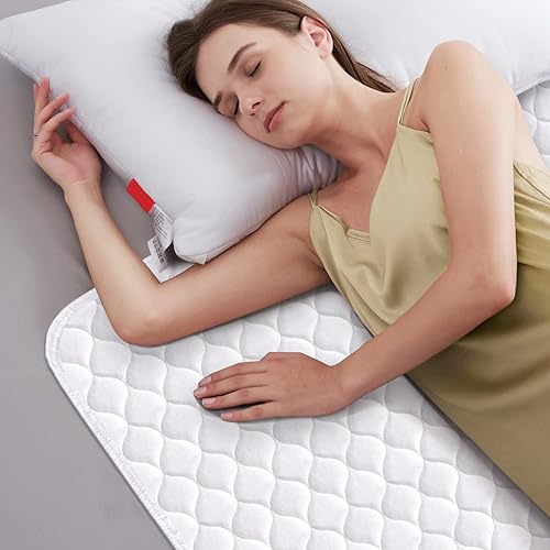 Miniatura 3 de Almohadillas de cama para incontinencia (paquete de 2) almohadillas lavables para adultos, niños y mascotas, almohadillas altamente absorbentes,