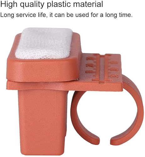 Miniatura 7 de Regla Endo de Boquite para carnaval de Navidad, 2 colores, limas de endodoncia, regla de medida de limpieza oral con anillo para el dedo (naranja)