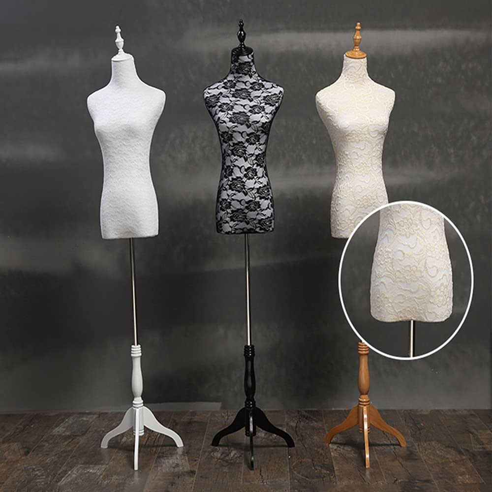 Corpo del torso del manichino, modello femminile effetto abbigliamento display bambola a mezza lunghezza abito da sposa porta oggetti di scena treppiede stabile l'altezza del supporto può essere regol