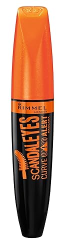 Rimmel Scandaleyes - Máscara de cepillo curvado negro 041 onzas líquidas paquete de 1