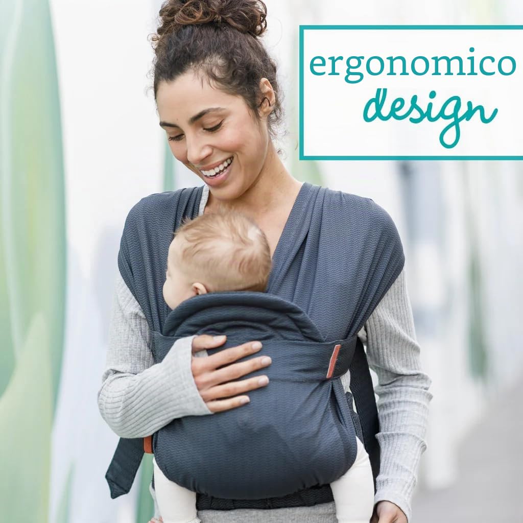 Infantino - Hug & Cuddle - Fascia ibrida regolabile - Marsupio ibrido e imbracatura - Semplice sollievo dalla pressione - Copertura trapuntata per la privacy - Elementi essenziali per neonati da 3,2 a