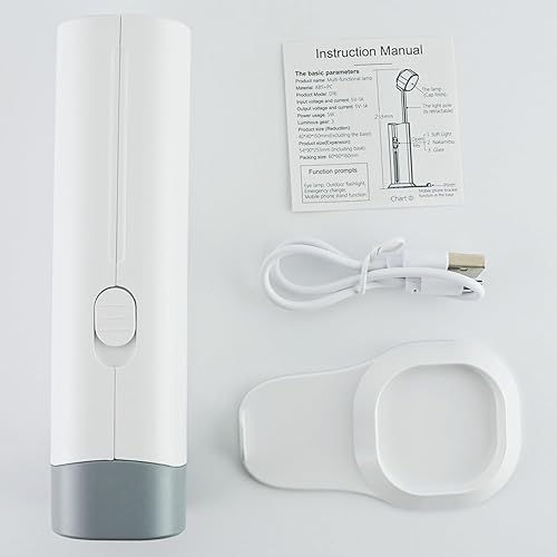 Miniatura 7 de Lámpara de escritorio plegable, linterna multifuncional, carga de teléfono, batería de larga duración de 5000 mAh, luz de corte de energía,