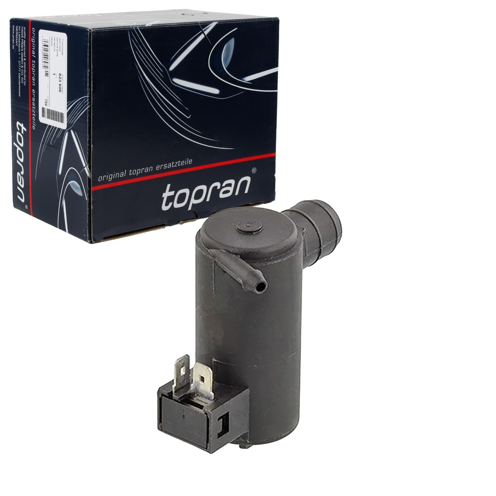 TOPRAN Scheiben-Wischwasserpumpe 12V - 12V Wischwasserpumpe, passend für Citroën AX, Peugeot 106, 205, 405