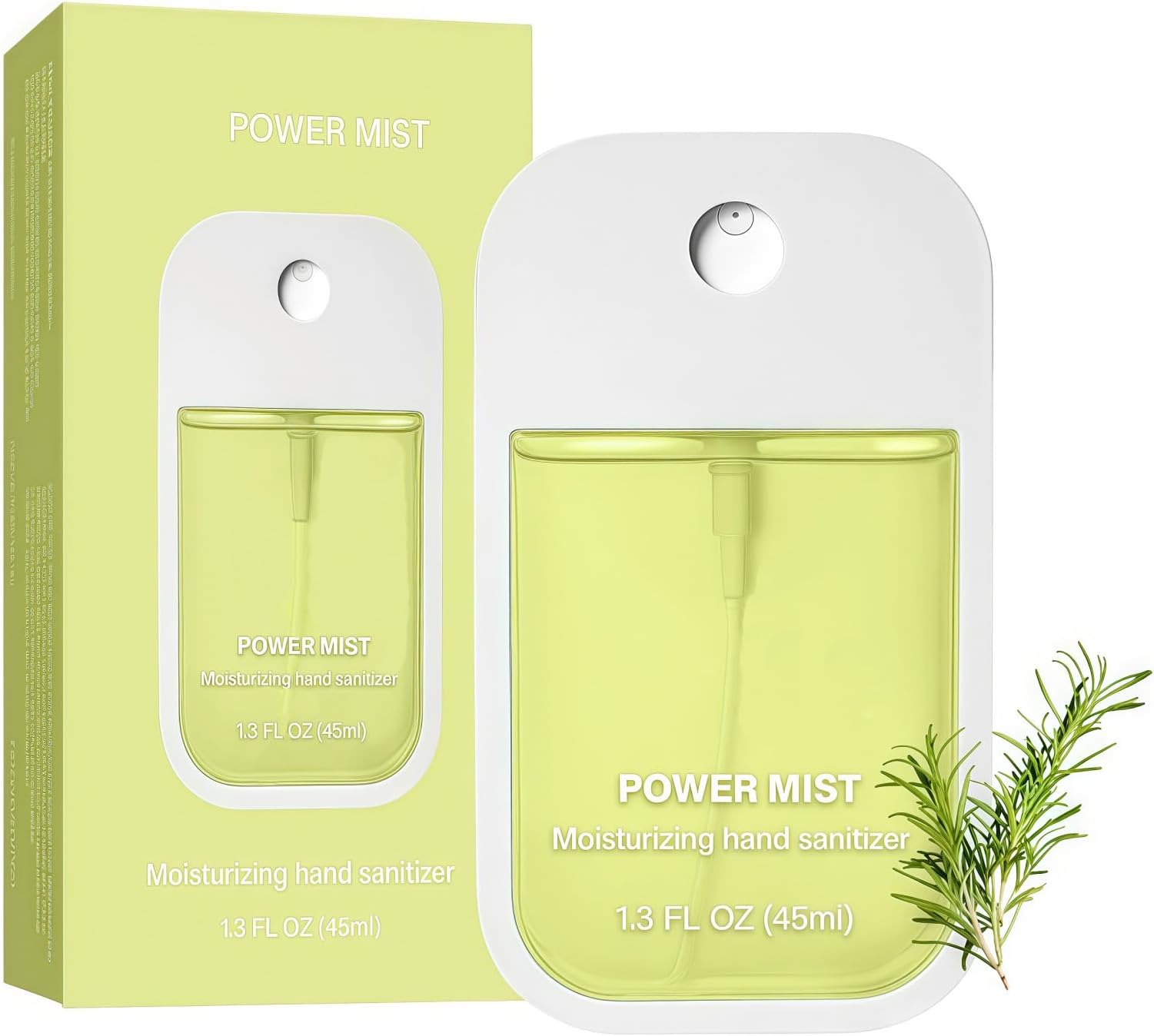 Power Mist Hydrating Hand Sanitizer Spray Moisturizing Style, Travel-Size 45ml/1.5 Fl oz Portable Cute Multi-Flavor Gentle Sanitizer for Adults & Kids, On-The-Go Hand Cleansing (Vanilla)