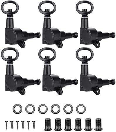 エレクトリック/アコースティック・ギター・黒ののためのギター・チューニング・ペグ・チューナー・マシン・ヘッド