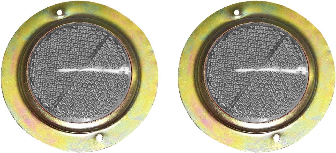 2x Bianco Catadiottro Rotondo con Bianco Acciaio Anello- 15000403