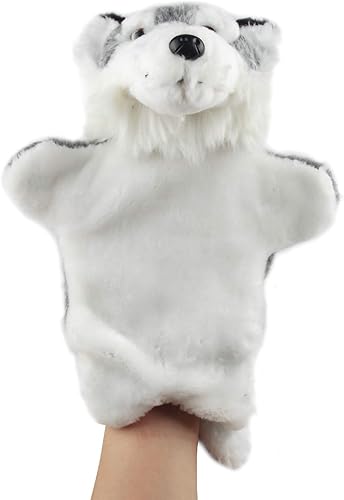 Miniatura 5 de Andux Lindo juguete de peluche suave de marioneta de mano (SO-19 lobo-gris)