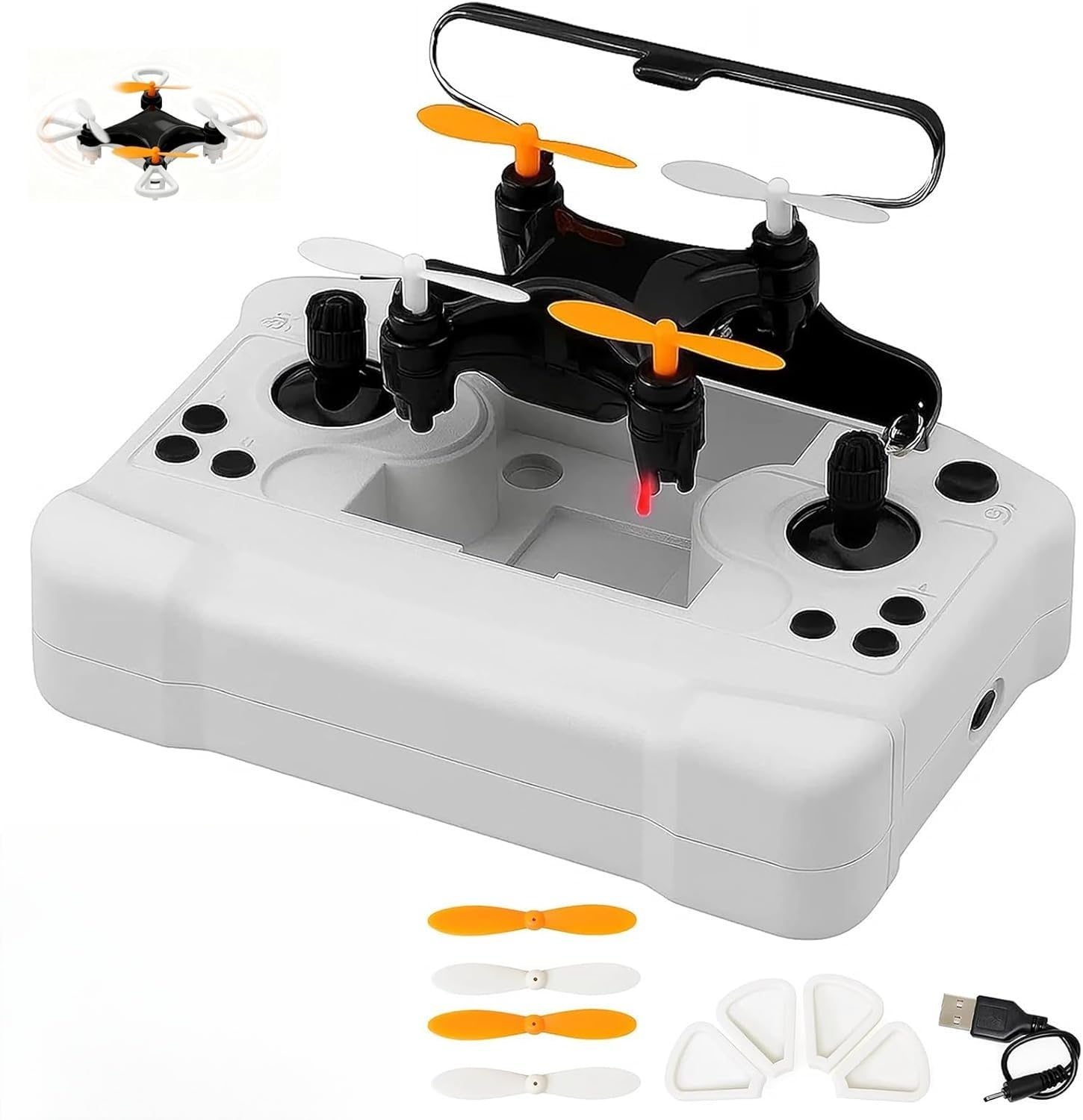 Mini Drone with Easy Stunt Flights & 360° Tricks，Perfect Beginner-Friendly Flyer with Fancy LED Altitude Hold Headless Mode Propeller Protection for Indoor Outdoor Mini Quadcopter (Black)
