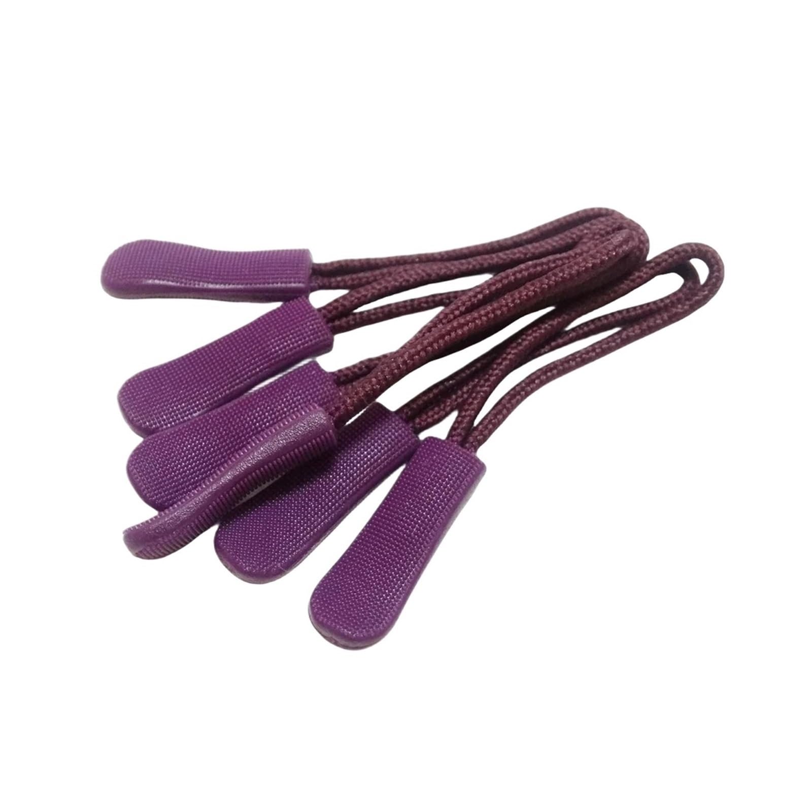 Zipper Pull Replacement Parts, Zipper Pull Tab 100 pcs Multicolor Cord Strap for Apparel Accessories(Purple)