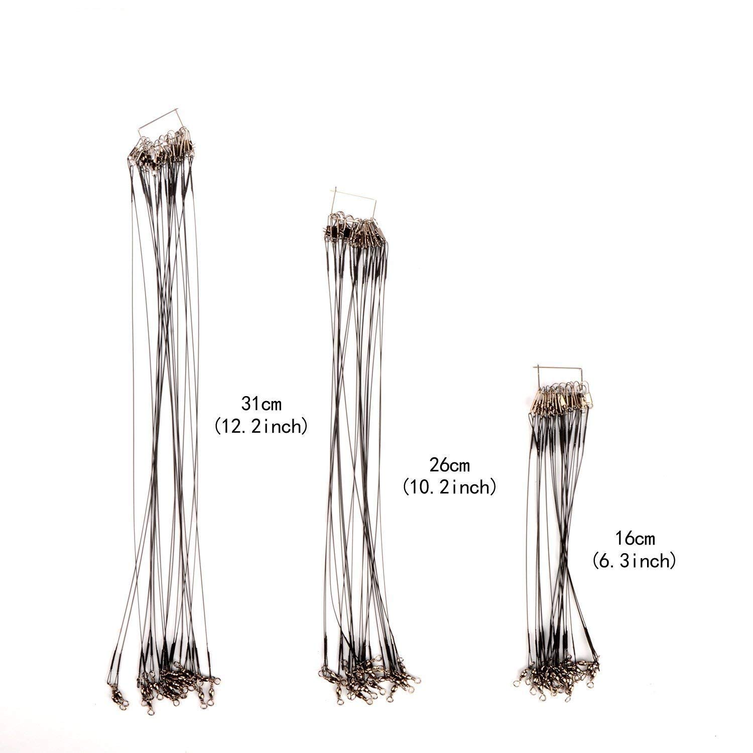 Wire Fish Tape 72 Pike Trace Wires On Card – With Rolling Swivels & Safety Snaps, Coarse Fishing Safety-Wire Pliers - Foto 5