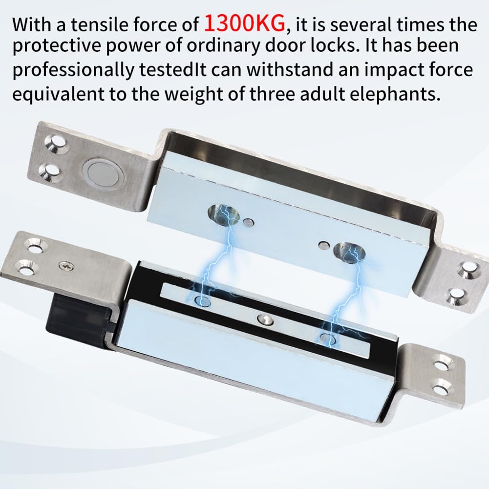 Cerradura Electromagnética de Corte Integrada. Cerradura Magnética Eléctrica Oculta con Retardo de Tiempo para Sistemas de Control de Acceso.