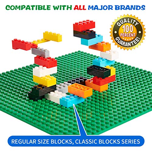 WYSWYG Grundplatten-Set,25*25cm,6 Stück Bausteine Grundplatte, Klassisch Quadrat Einseitig Blau Flache Straße Tafel… – Bild 3