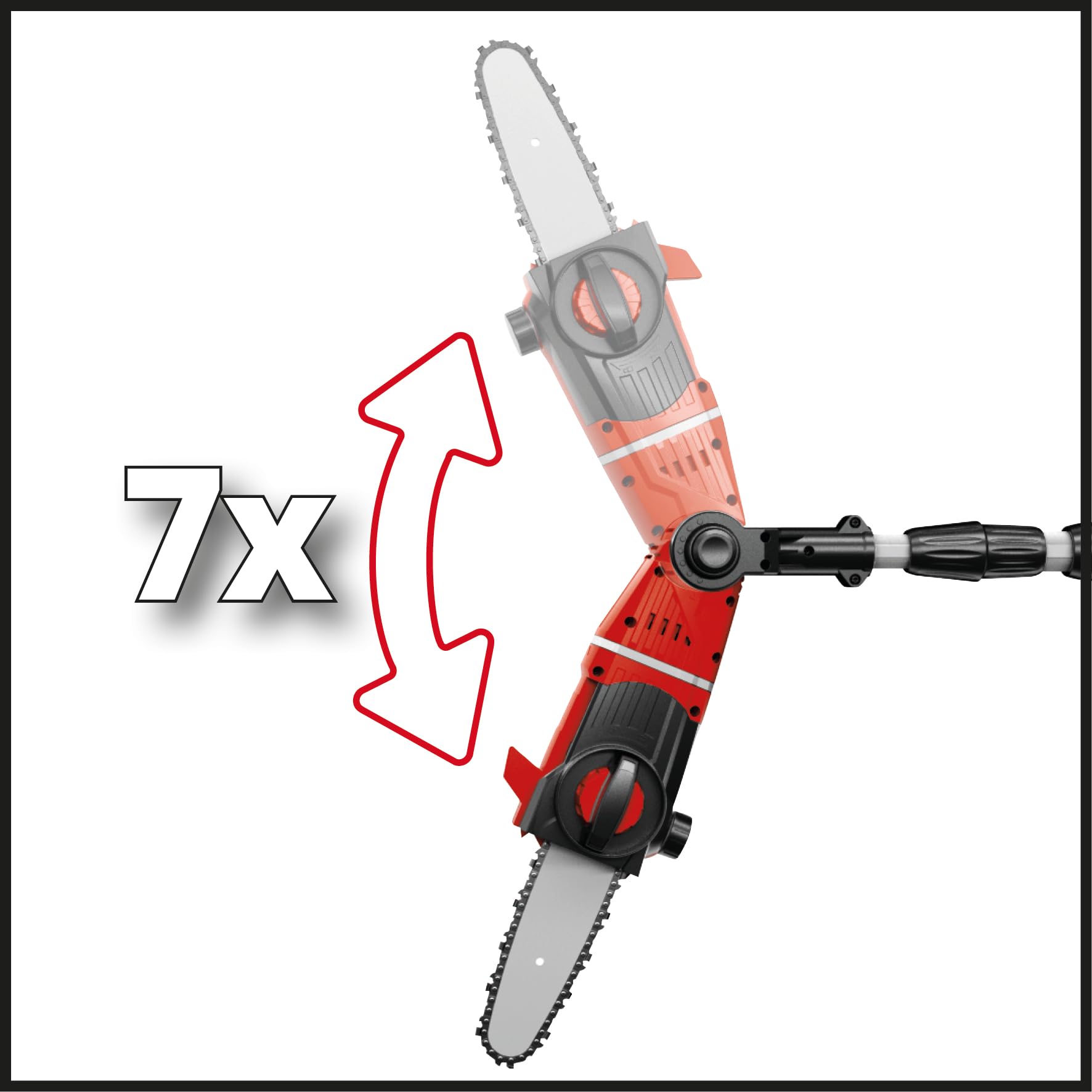 Einhell Sierra de pértiga a batería - GE-LC 18 Li T-Solo, Mango telescópico y Auxiliar, Espada y Cadena Oregon, Sin batería Intercambiable ni Cargador