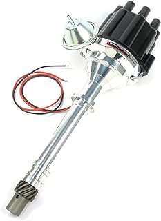 PerTronix D100700 Flame-Thrower Plug and Play Vacuum Advance Black Cap Billet Electronic Distributor with Ignitor II Technology for Chevrolet Small Block/Big Block