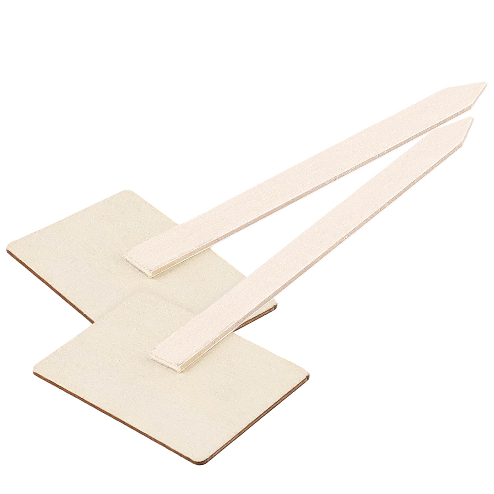 50 etichette per piante in legno da 15 x 6,3 cm, mini etichette nere per piante, a forma di T, per verdure, fiori, piante in vaso
