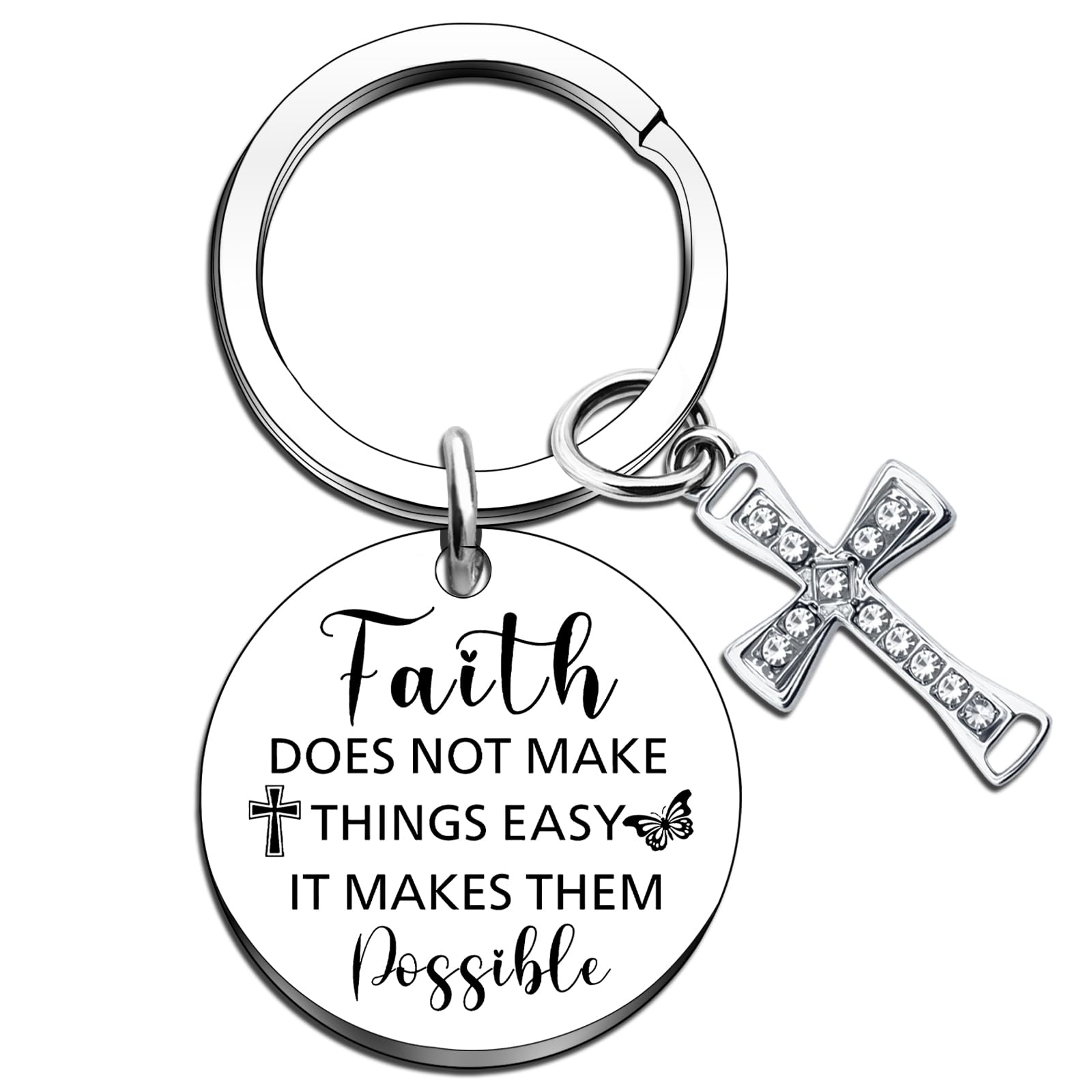MigPio Christian Faith Keychains for Women Bible Verse Keychain Religious Gifts for Girl Women Spiritual Gifts for Pastor Mom Sister Friend Bible