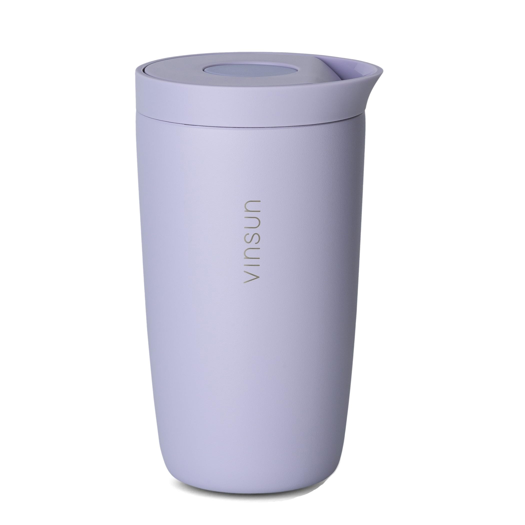 VINSUN Thermobecher 350ml mit Quick Press Verschluss Deckel - Kaffee Becher to go, auslaufsicher, doppelwandig isoliert - Edelstahlbecher für Urlaub, Arbeit, Camping