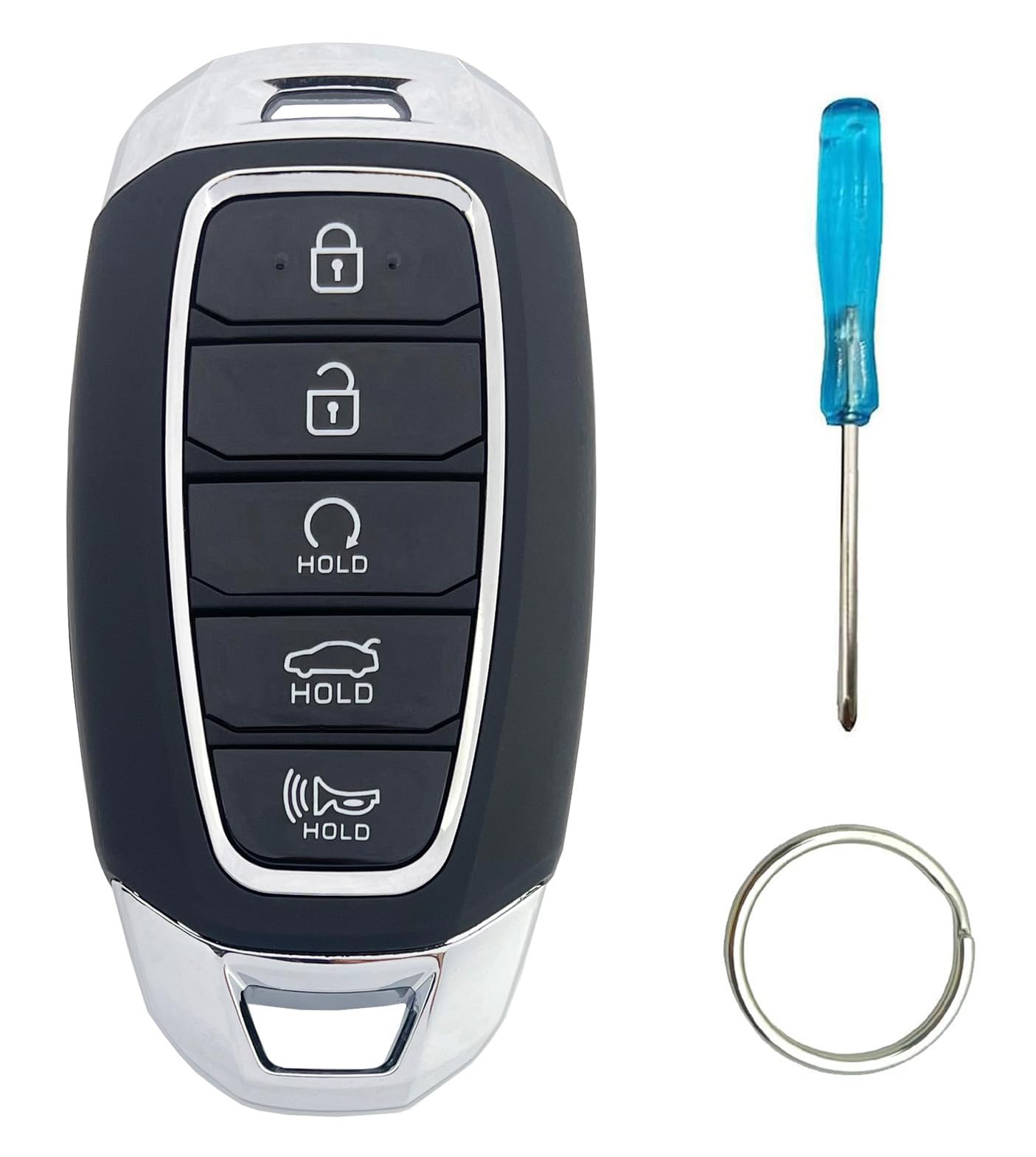 Smart Key Fob Cover Case Shell Fit for Hyundai Elantra 2020 2021 2022 2023 Keyless Entry Remote Casing NYOMBEC5FOB2004 (5 Buttons B)