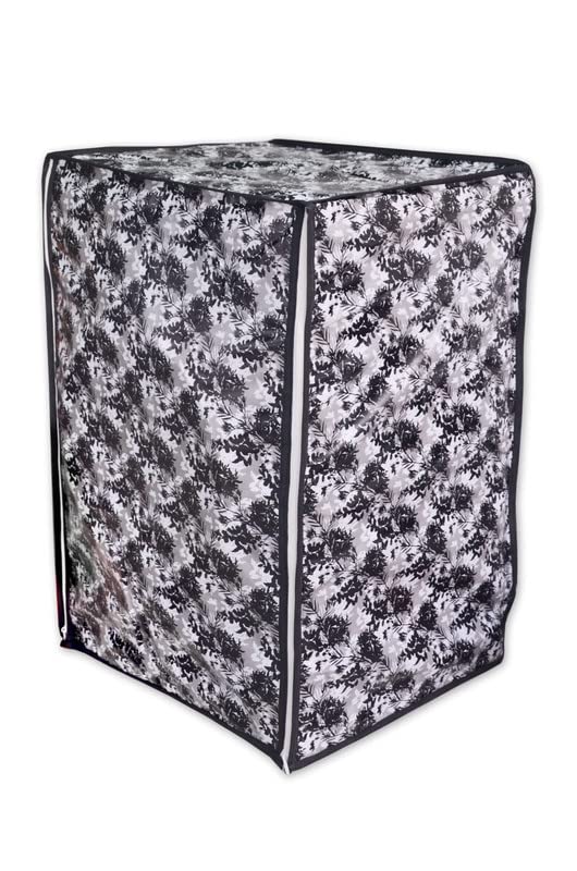 Image of Dustproof Waterproof Lg Front Load Washing Machine Cover Compatible for 6 kg 6.5 kg, 7 kg, 7.5 kg, 8 kg, 8.5 kg, 9 Kg, Dimension LXDXH 66x61x84 CM Black.