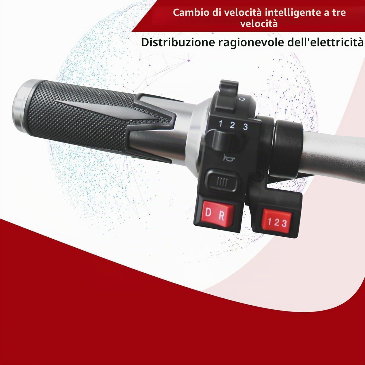 Generico Triciclo Adulti Leggeri per Anziani Scooter da Viaggio con Caricabatterie 3 Ruote Pieghevole Portatile Leggero Compatto Collassabile