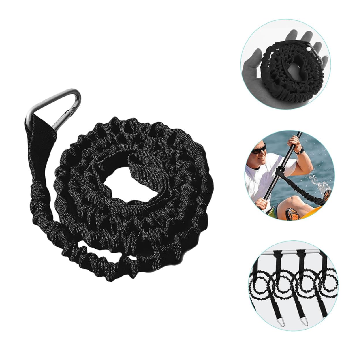 BRIGHTFUFU Kayak Grip for Paddle Lashing Rope Tied Strap Safety Lanyard No Drilling Required