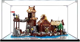 Acrylic Display Case for Lego Ideas 21343 - Viking Village, Dustproof Display Box Compatible Lego, Model Showcase Gift (3mm T)