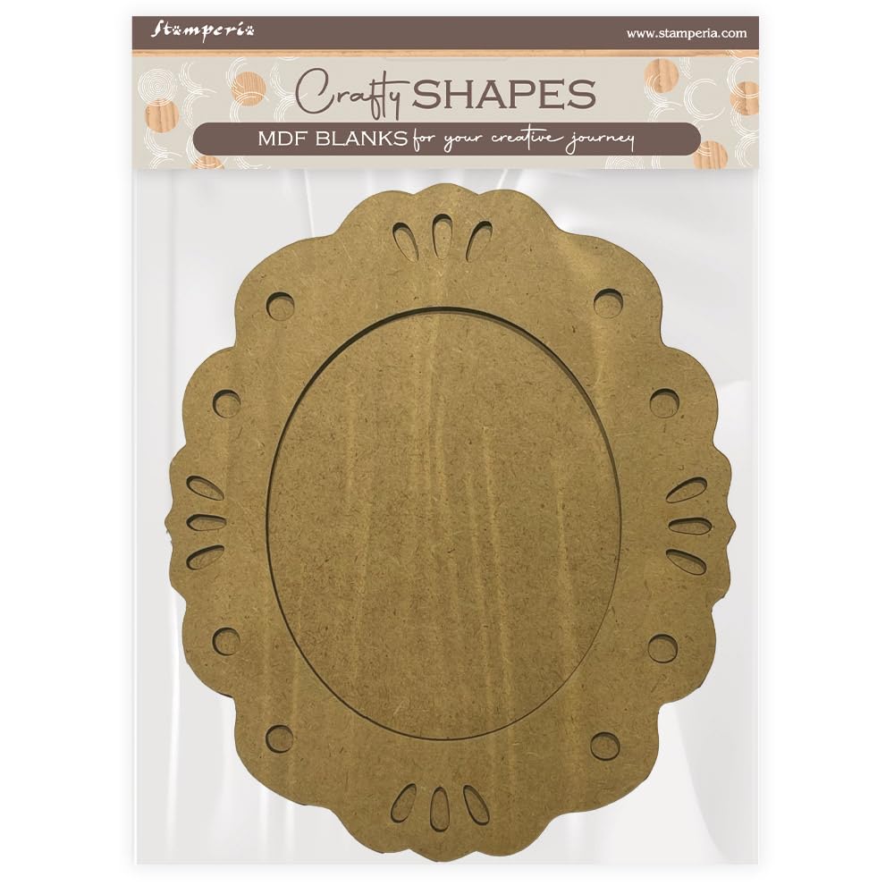 Stamperia - Crafty Shapes for Scrapbooks, Albums, Cards, Bullet Journals and More, Decorate with Papers and Paint, Perfect for Hobbies, Crafts, and Gifting (Timeless, Frame)