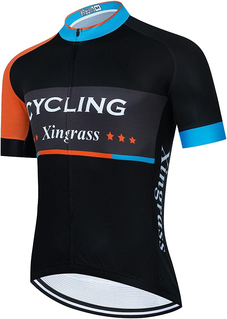 Men's Cycling Jersey Short Sleeve Bike Jacket Biking Shirt Quick Dry Breathable Mountain Bicycle Clothing