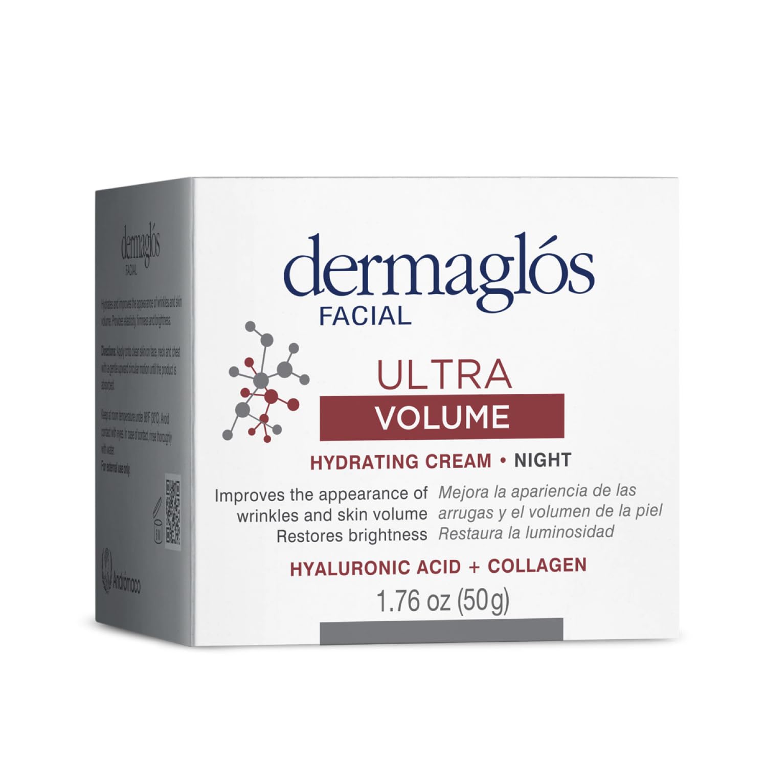 Dermaglos Ultra Volume Anti-Aging Night Cream with Hyaluronic Acid, Collagen and Niacinamide, Hydrating and Firming Face Moisturizer, Improves the Appearance of Wrinkles & Skin Volume, 1.76 Oz - Image 6