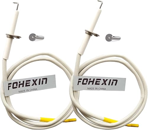 Miniatura 1 de FOHEXIN - Encendedor de electrodo de chispa de cerámica con cable de repuesto para parrilla de barbacoa, Charbroil y otros modelos de parrilla de