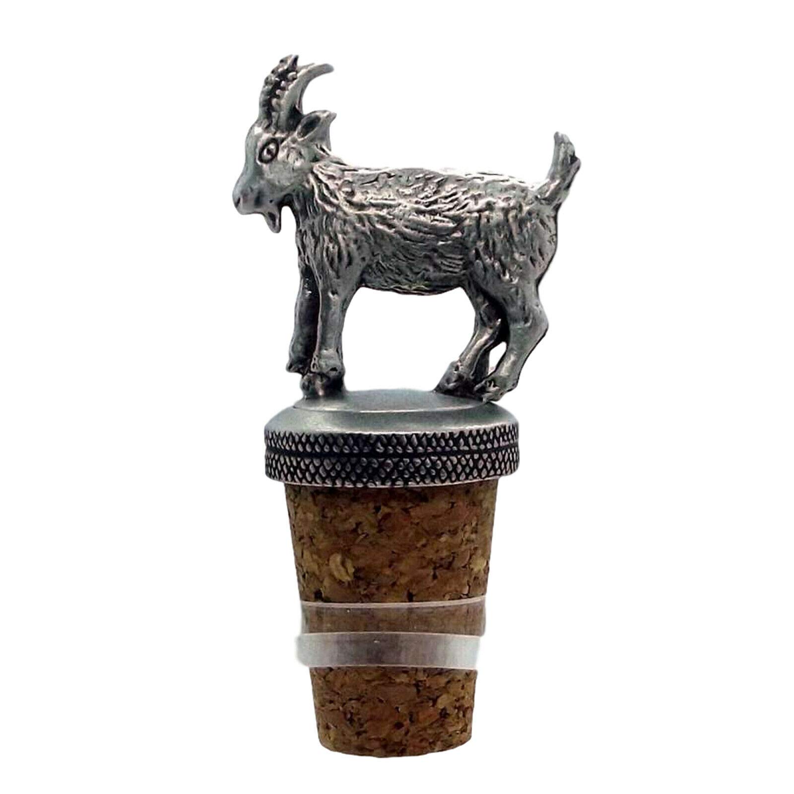 Smartbadge® Billy Goat Crafted Pewter Bottle Stopper/Wine Saver + 59mm Button Badge