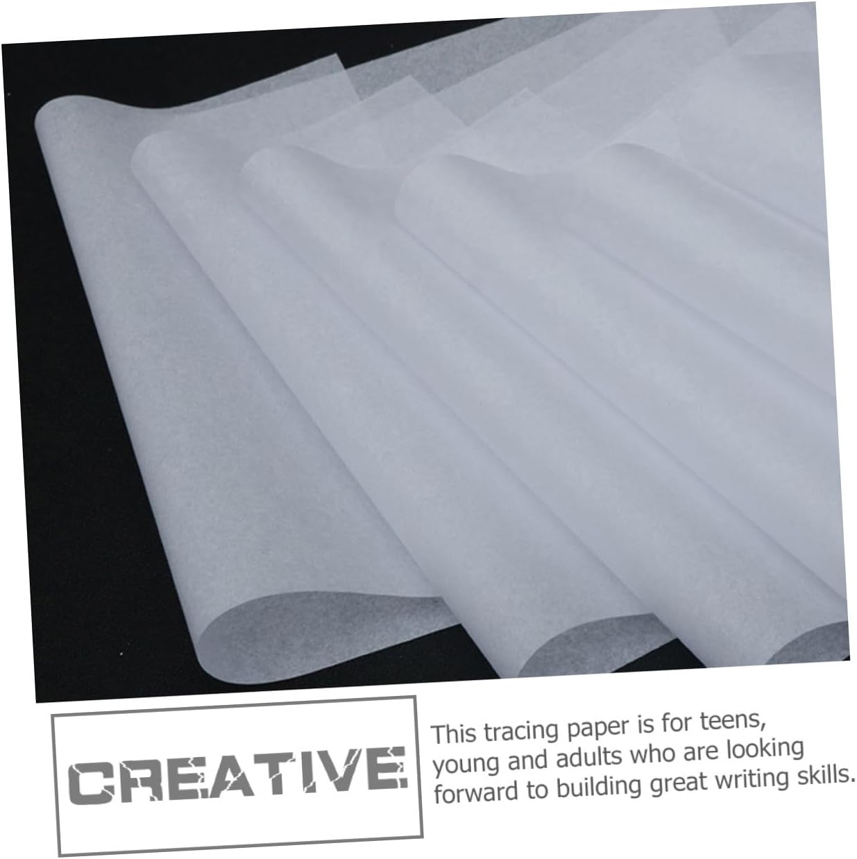 HEALSOPTHY 16k Calligraphy Tracing Paper 500 Sheets Translucent Practice Paper for Handwriting and Ink Copying, 5pcs Suitable for Students and Artists